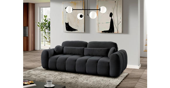 SCHLAFSOFA Webstoff Graugrün  - Schwarz/Graugrün, KONVENTIONELL, Kunststoff/Textil (262/93/117cm) - Carryhome
