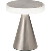 LED-TISCHLEUCHTE Neutra 17/20 cm   - Weiß/Nickelfarben, Basics, Kunststoff/Metall (17/20cm) - Fabas Luce