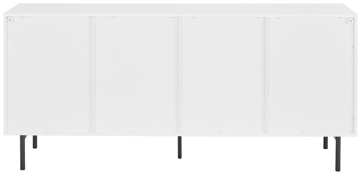 SIDEBOARD  in 180/80/40 cm  - Schwarz/Weiß, Design, Holzwerkstoff/Metall (180/80/40cm) - MID.YOU