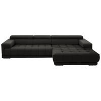 ECKSOFA Mikrofaser Grau  - Silberfarben/Grau, Design, Textil/Metall (335/190cm) - Beldomo Speed
