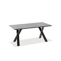 GARTENTISCH Kunststoff Anthrazit, Grau rechteckig  - Anthrazit/Grau, Design, Kunststoff/Metall (160/95/76cm)