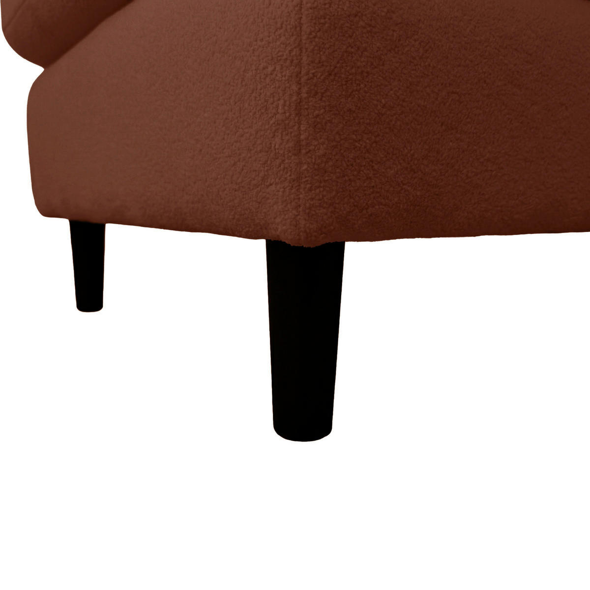 ECKSOFA LAPIT Rot Chenille Zierkissen, Rückenkissen, Bettkasten  - Rot/Schwarz, Design, Holz/Textil (170/240cm) - MID.YOU