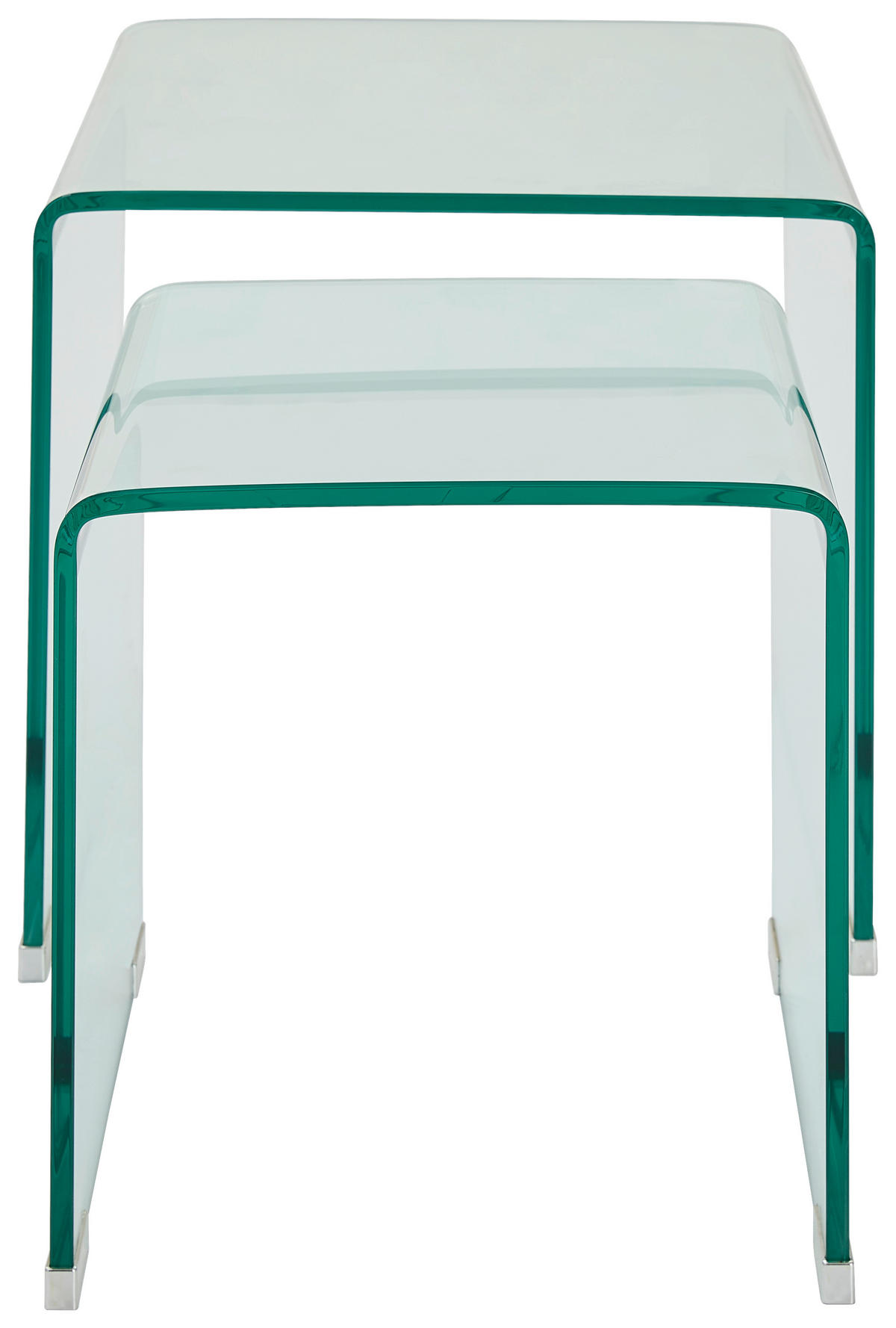 COUCHTISCH ESG quadratisch Transparent  - Blau/Transparent, Design, Glas (50/40/45/39/50/40cm) - Livetastic