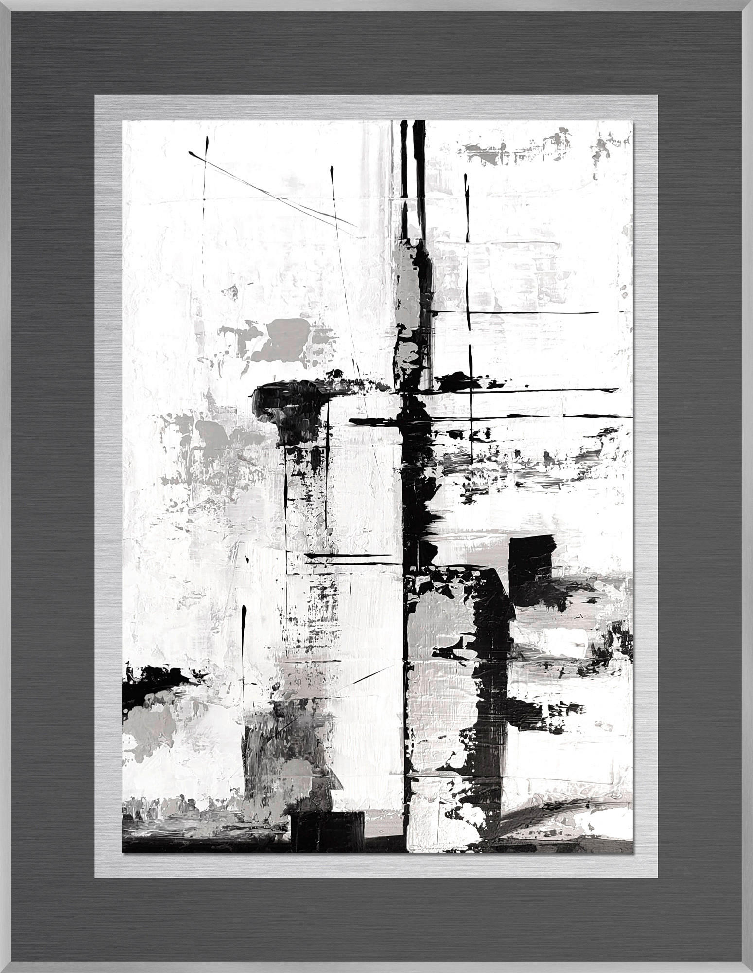 METALLBILD 50,7/65,7 cm  - Silberfarben/Multicolor, Design, Holzwerkstoff/Metall (50,7/65,7cm) - Monee