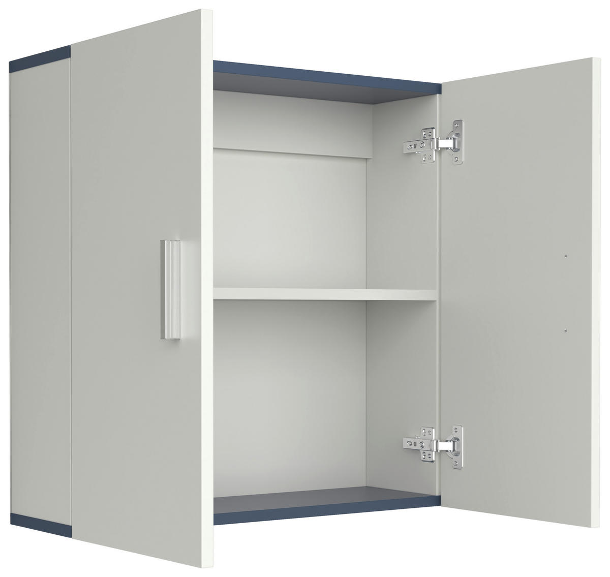 HÄNGESCHRANK 60/60/18 cm  - Weiss/Anthrazit, Modern, Holzwerkstoff/Metall (60/60/18cm) - MID.YOU