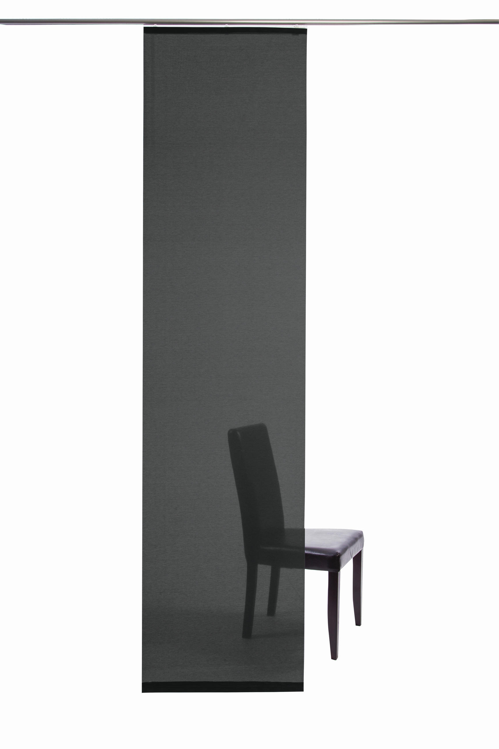 FLÄCHENVORHANG   transparent   60/245 cm  - Schwarz, Basics, Textil (60/245cm)
