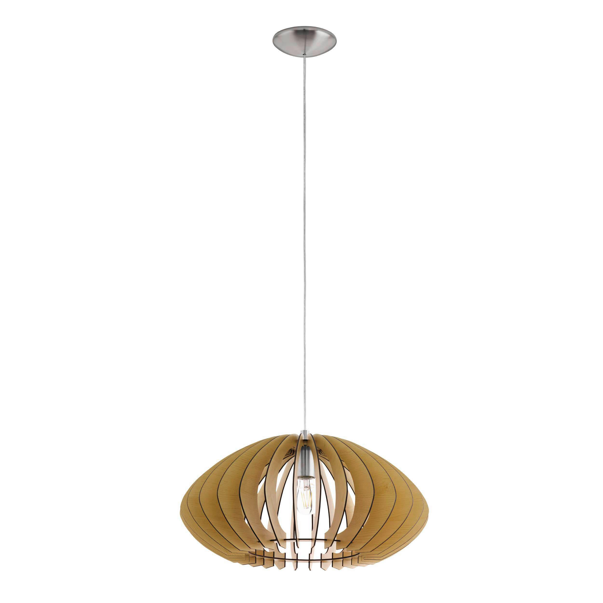 HÄNGELEUCHTE 50/150 cm   - Ahornfarben, Natur, Holz/Metall (50/150cm) - Eglo