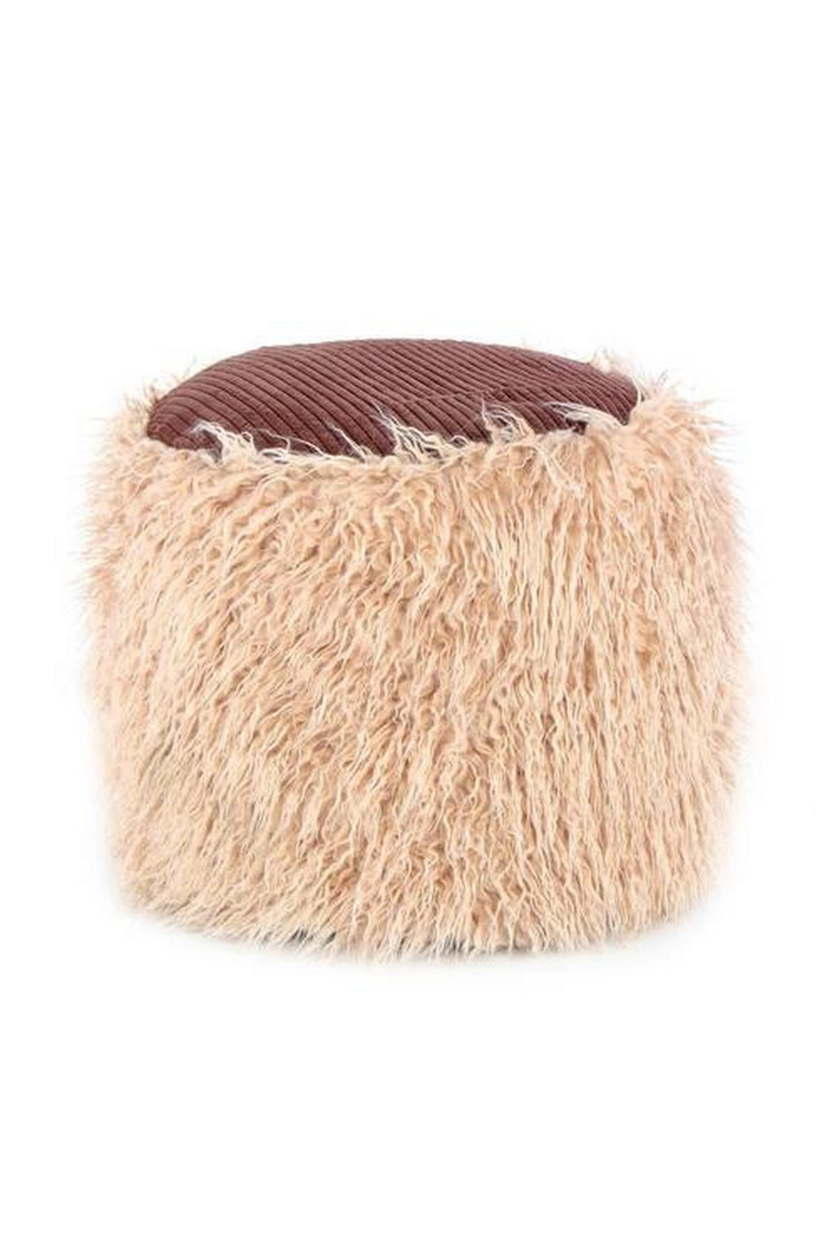 TABURETKA „PUFF“, 45/38/45 cm - béžová, Basics, plast (45/38/45cm) - Livetastic