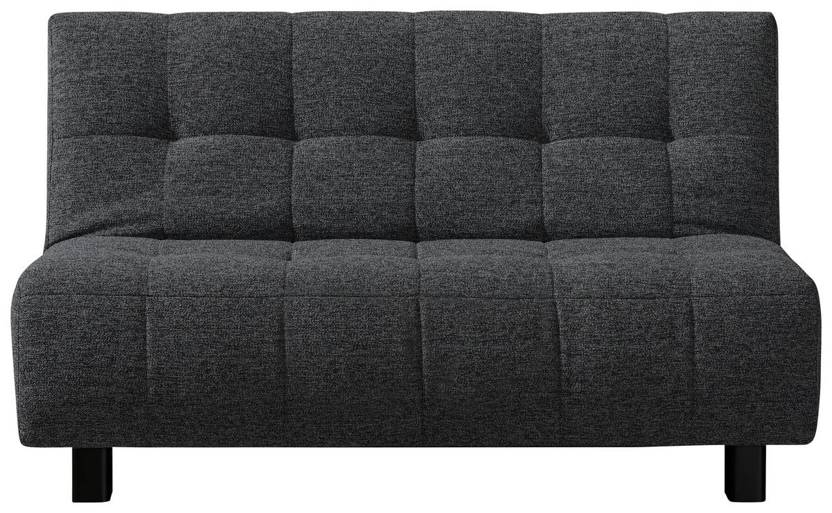 SCHLAFSOFA in Textil Dunkelgrau  - Dunkelgrau/Schwarz, Design, Textil/Metall (145/92/102cm) - Novel