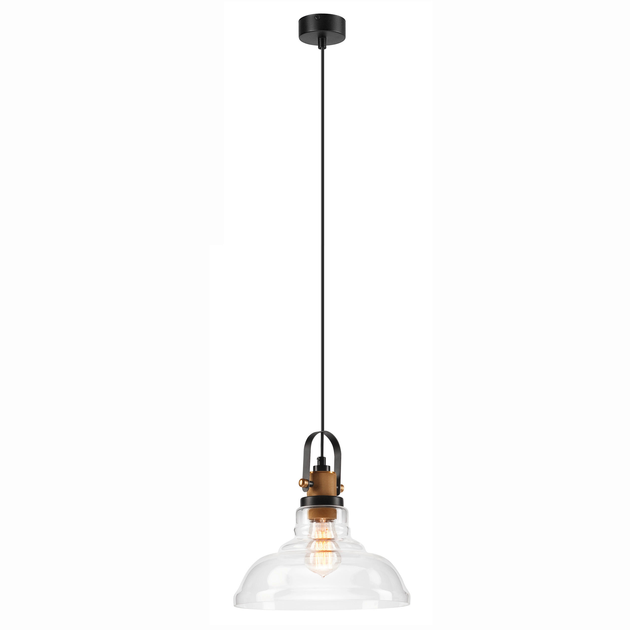 HÄNGELEUCHTE Matteo 112/28/112 cm   - Platinfarben, KONVENTIONELL, Glas/Metall (112/28/112cm)