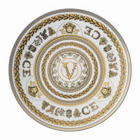 TANJUR          33/33/2 cm   VITRUS GALA WHITE   - bijela/zlatne boje, Basics, keramika (33/33/2cm) - Versace