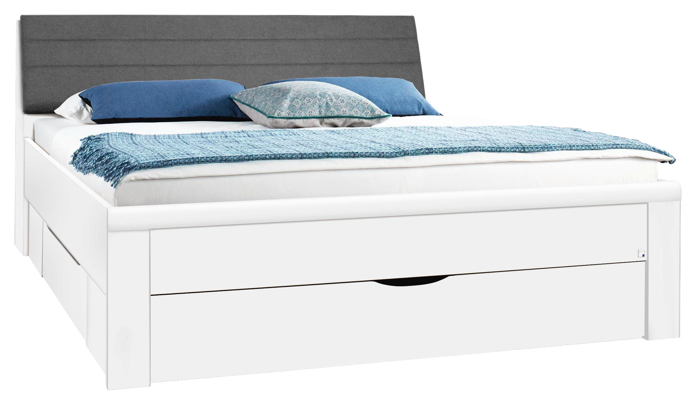 MID.YOU POSTEL S ÚLOŽNÝM PROSTOREM, 180/200 cm, šedá, bílá