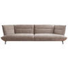 MEGASOFA in Flachgewebe Taupe  - Taupe/Schwarz, Design, Holzwerkstoff/Textil (339/92/99cm) - Moderano
