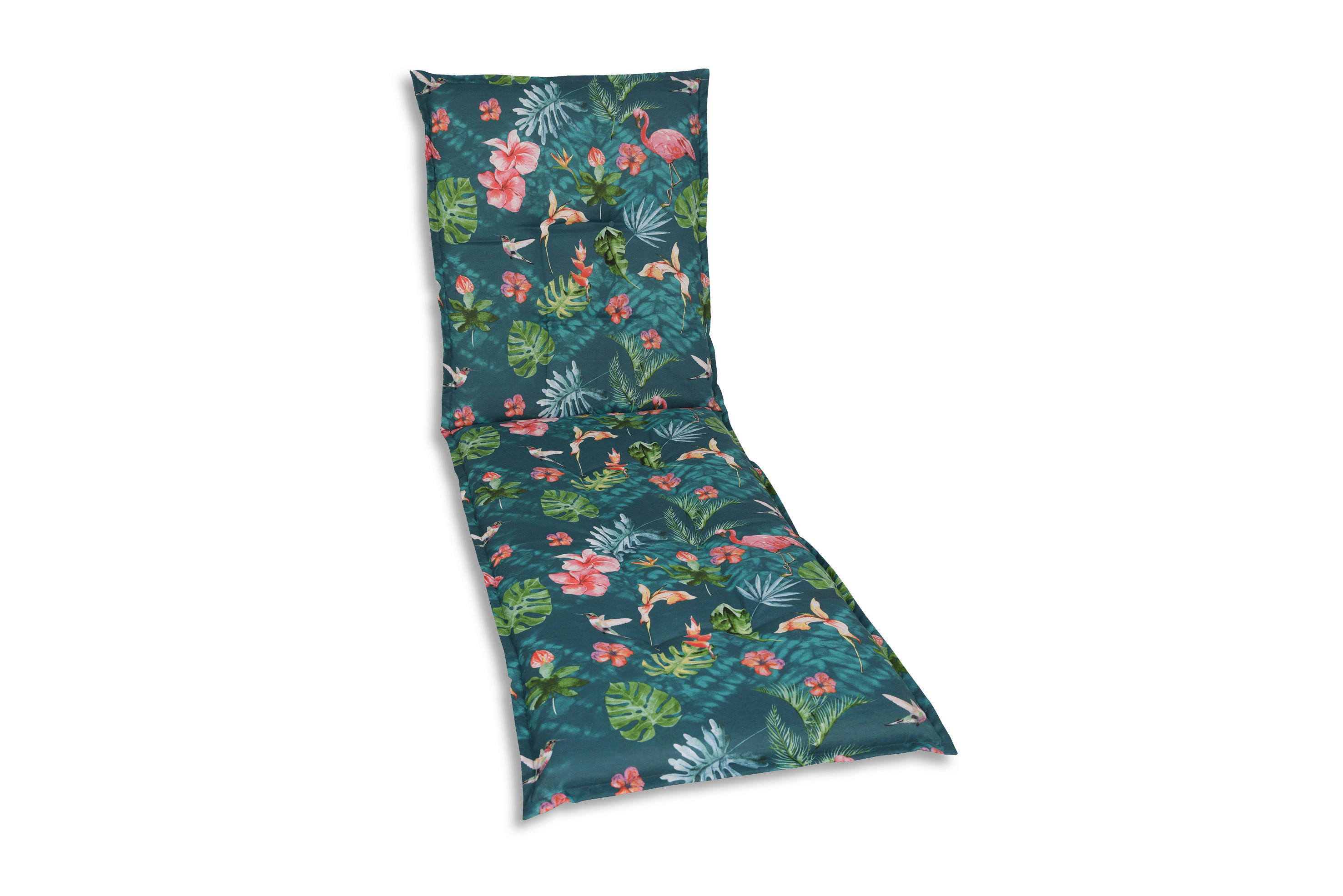 LIEGENAUFLAGE Flamingo  - Blau/Rosa, Basics, Textil (60/7/190cm)