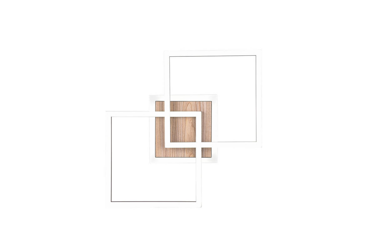 STROPNÉ LED SVIETIDLO, 57,5/35,5/8 cm - hnedá, Basics, plast (57,5/35,5/8cm)