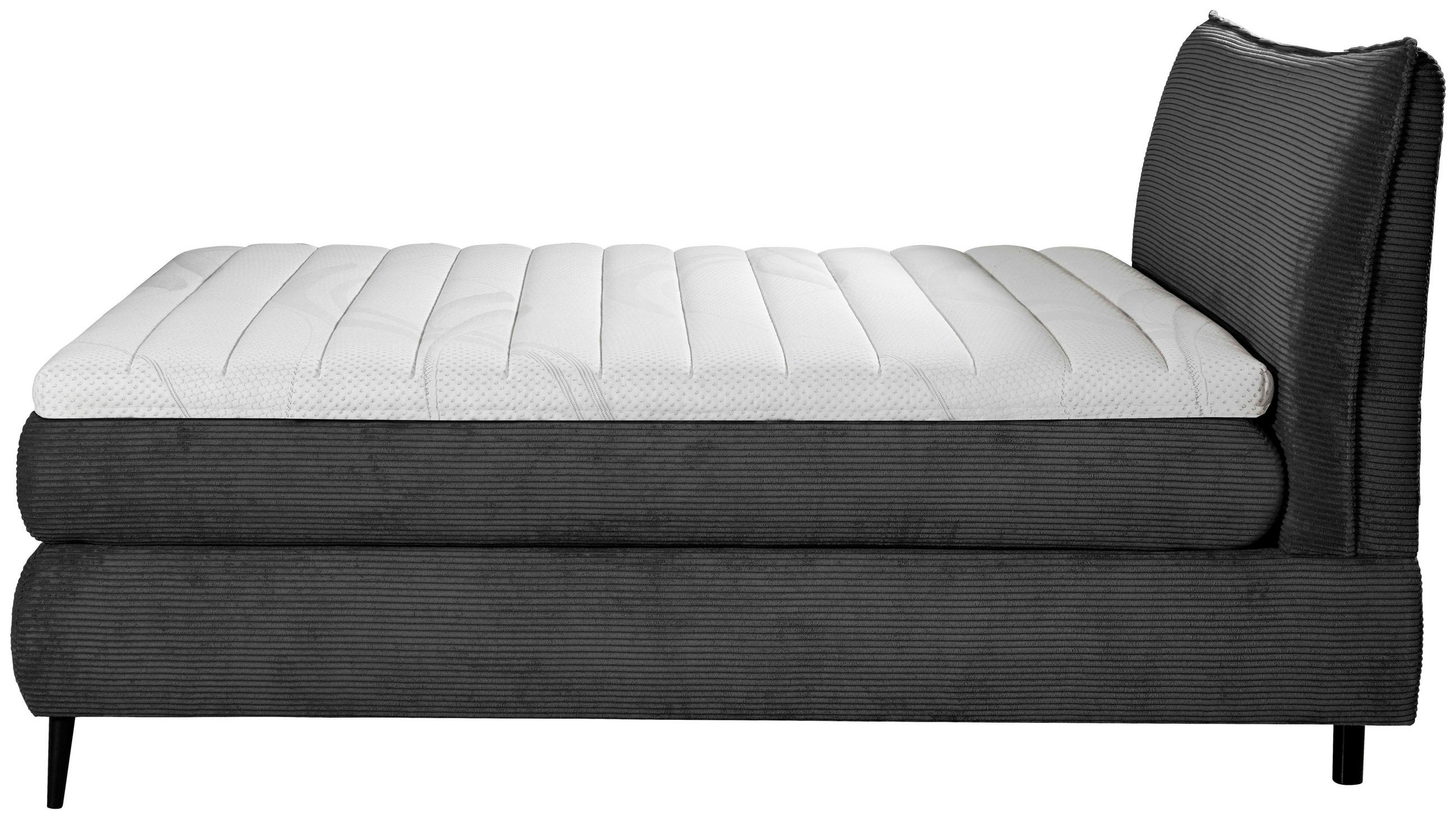 Thumbnail - Esposa Boxspringbett, Schwarz, Textil, Buche, massiv, H2 + H3, 7-Zonen, Höhe ca. 20 cm, 180x200 cm, Topper durchgehend, ...