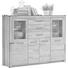 HIGHBOARD Wildeiche furniert, massiv geölt Eichefarben - Eichefarben/Alufarben, Design, Glas/Holz (163/122/40cm) - Landscape HIGHBOARD Wildeiche furniert, massiv geölt Eichefarben - Eichefarben/Alufarben, Design, Glas/Holz (163/122/40cm) - Landscape