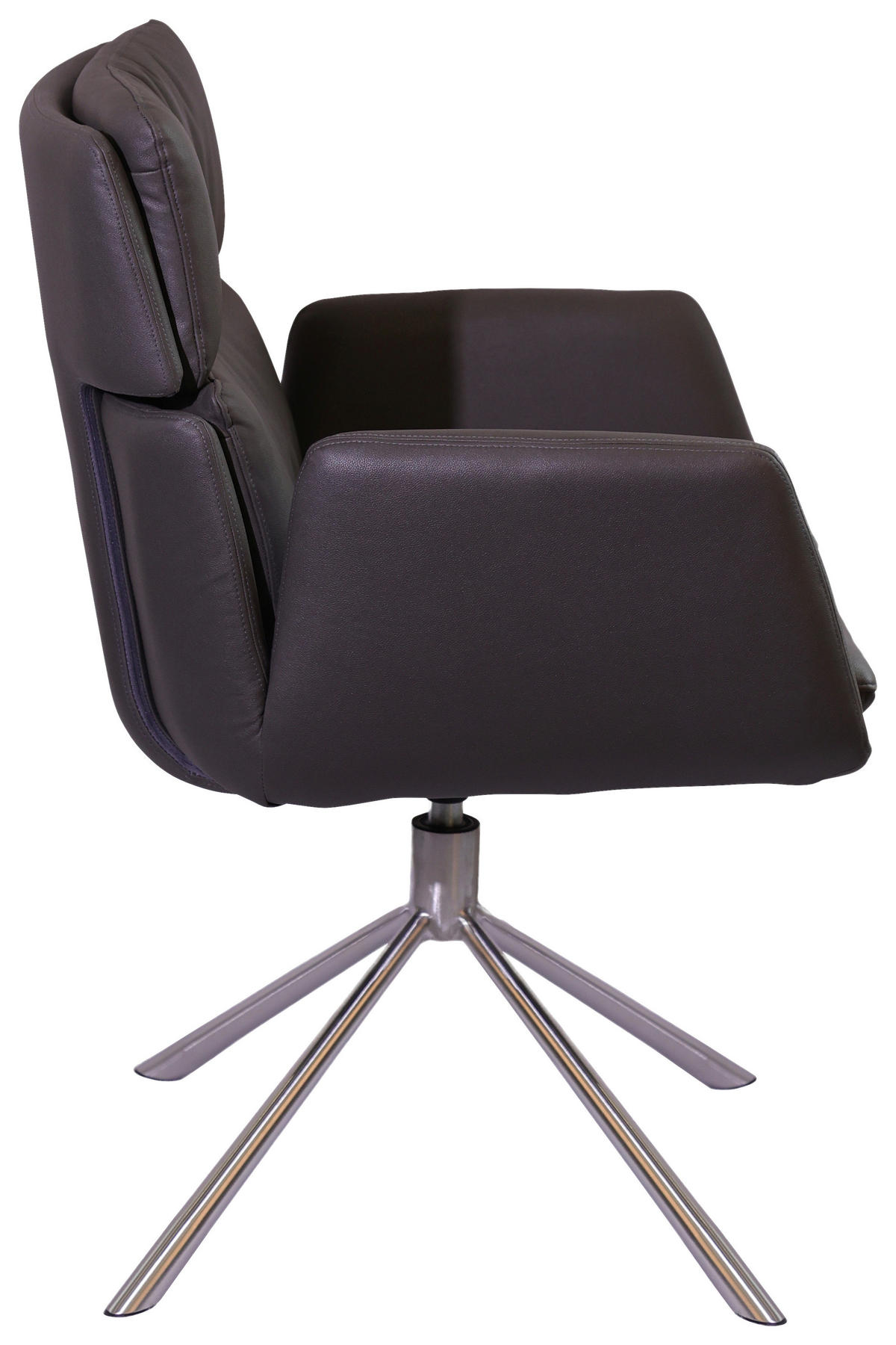 ARMLEHNSTUHL  in Stahl Mikrofaser  - Edelstahlfarben/Grau, Design, Textil/Metall (60/92/67cm) - Novel