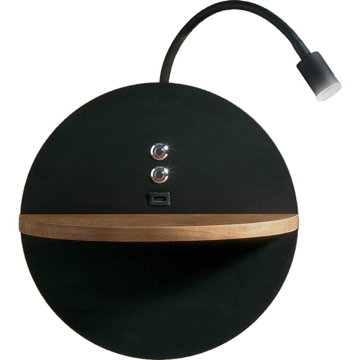 LED-WANDLEUCHTE 30/62 cm   - Schwarz, Design, Holz/Metall (30/62cm) - Fabas Luce