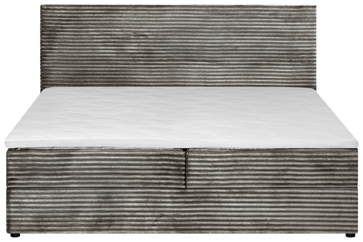 BOXBETT 140/200 cm  in Hellgrau  - Hellgrau/Schwarz, Trend, Kunststoff/Textil (140/200cm) - Boxxx