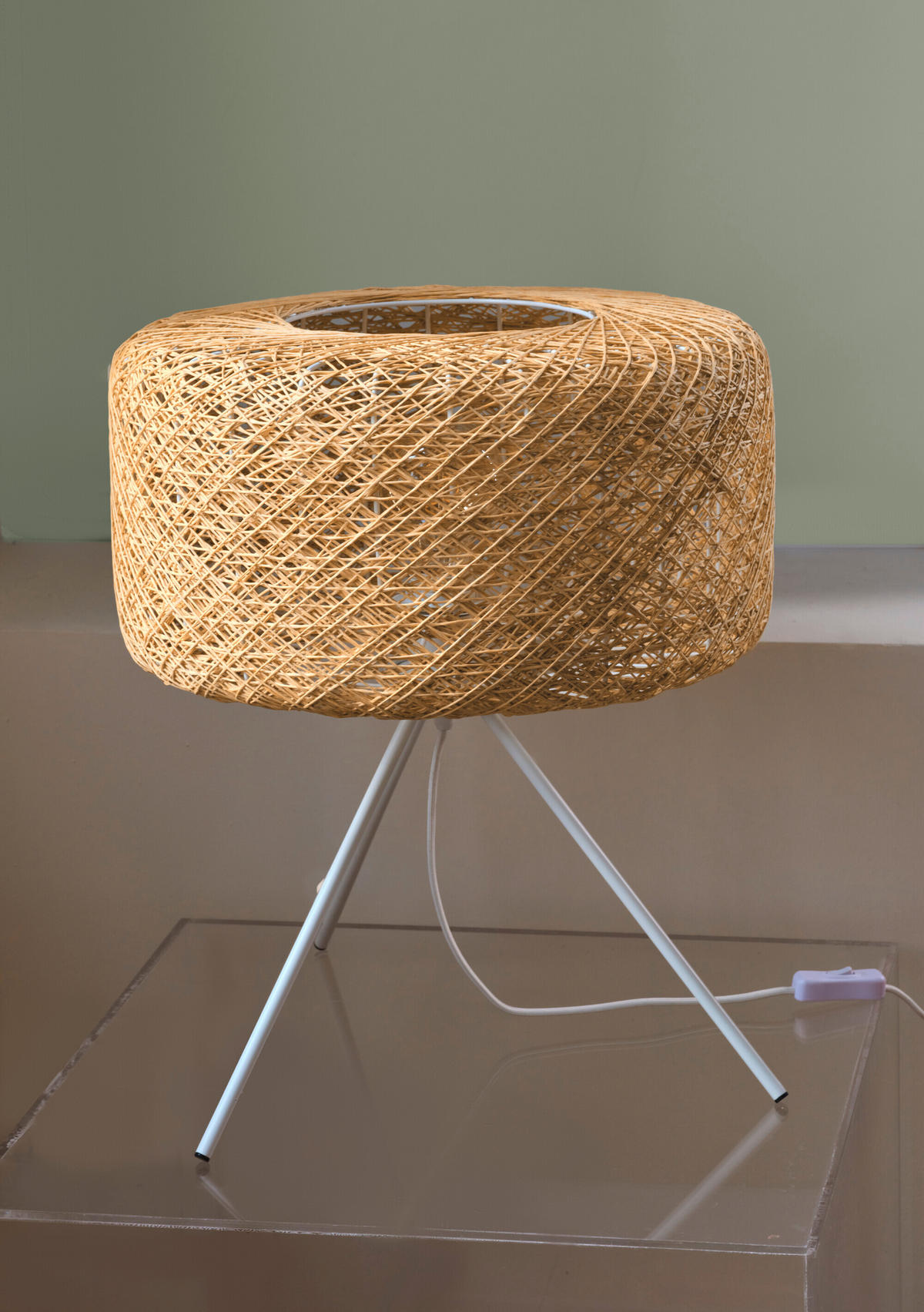 TISCHLEUCHTE 40/48,5 cm   - Beige, Natur, Papier/Metall (40/48,5cm) - Ledvance