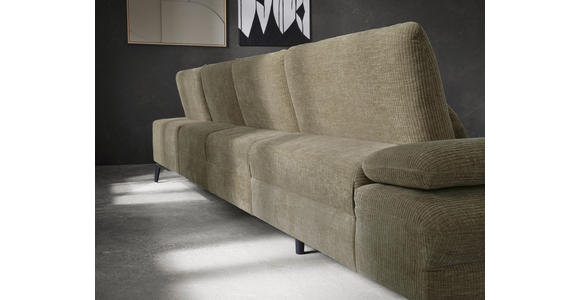 WOHNLANDSCHAFT in Webstoff Hellbraun  - Hellbraun/Schwarz, Design, Textil/Metall (157/354/208cm) - Dieter Knoll