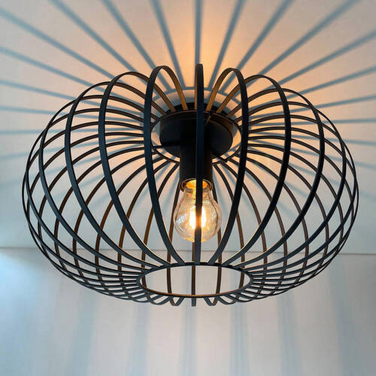 STROPNA SVETILKA Mocca 39/22 cm   - črna, Trend, kovina (39/22cm)