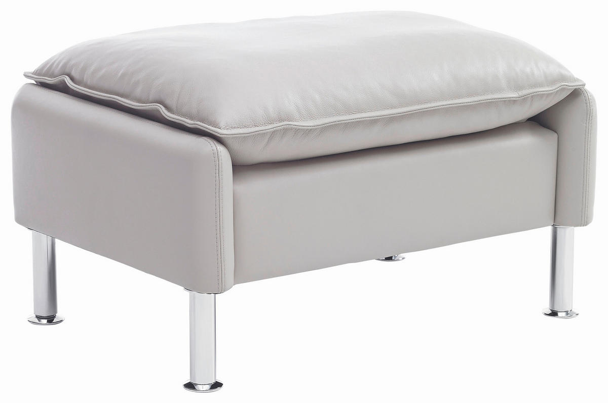 SESSEL Echtleder Beige    - Chromfarben/Beige, KONVENTIONELL, Leder/Metall (88/93/88cm) - Erpo