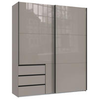 SCHWEBETÜRENSCHRANK in Sahara  - Schwarz/Sahara, Konventionell, Glas/Holzwerkstoff (200/236/65cm) - Hom`in