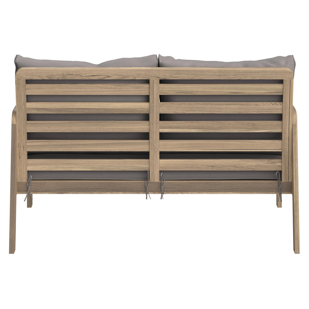 VRTNI SET   drvo, tekstil  svijetlo siva, boje tikovine    - boje tikovine/svijetlo siva, Moderno, drvo/tekstil (85/116/60/35/72/72/55/64/64cm) - Ambia Garden