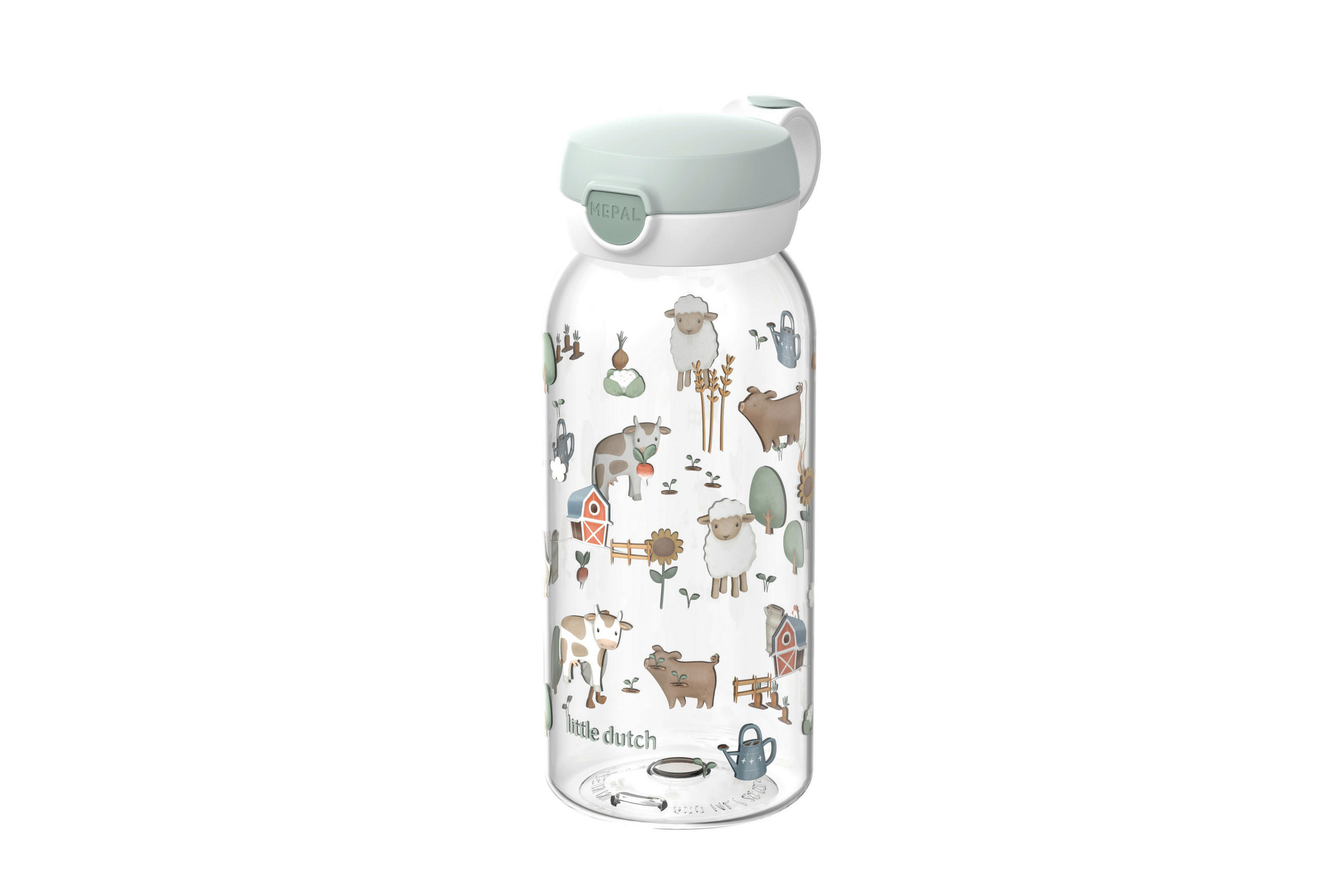 KINDERTRINKFLASCHE  - Salbeigrün/Multicolor, KONVENTIONELL, Kunststoff (7,6/19,5/9,5cm) - Mepal