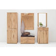 SCHUHSCHRANK  in 65/102/38 cm  - Eichefarben/Nickelfarben, Natur, Holz/Holzwerkstoff (65/102/38cm) - Linea Natura