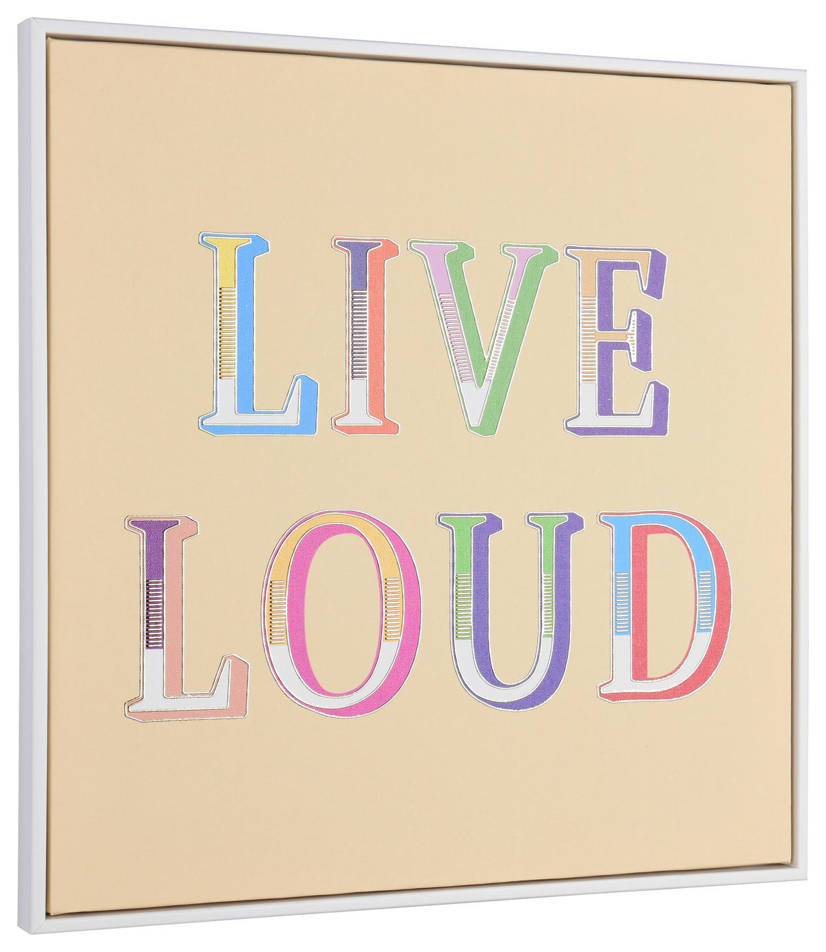 BILD Text  - Eichefarben/Beige, Design, Kunststoff/Textil (40/40cm)