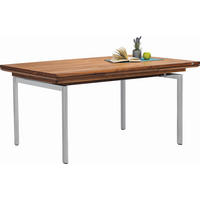 ESSTISCH 160-210/95/77 cm Echtholz  Holz, Metall ausziehbar rechteckig Nussbaumfarben  - Nussbaumfarben, Design, Holz/Metall (160-210/95/77cm) - Joop!