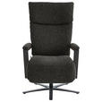 RELAXSESSEL in Textil Schwarzbraun  - Schwarzbraun/Schwarz, Design, Textil/Metall (68/117/85cm) - Cantus