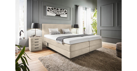 BOXSPRINGBETT 160/200 cm  in Naturfarben  - Naturfarben, KONVENTIONELL, Holz/Textil (160/200cm) - Dieter Knoll