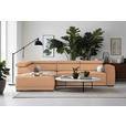 ECKSOFA Rostfarben Struktur  - Rostfarben/Schwarz, Design, Kunststoff/Textil (205/284cm) - Xora