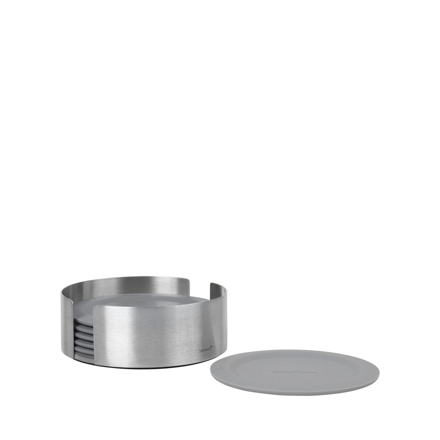UNTERSETZERSET Metall, Kunststoff Hellgrau  - Hellgrau, Design, Kunststoff/Metall (11,2/4,0/11,2cm) - Blomus