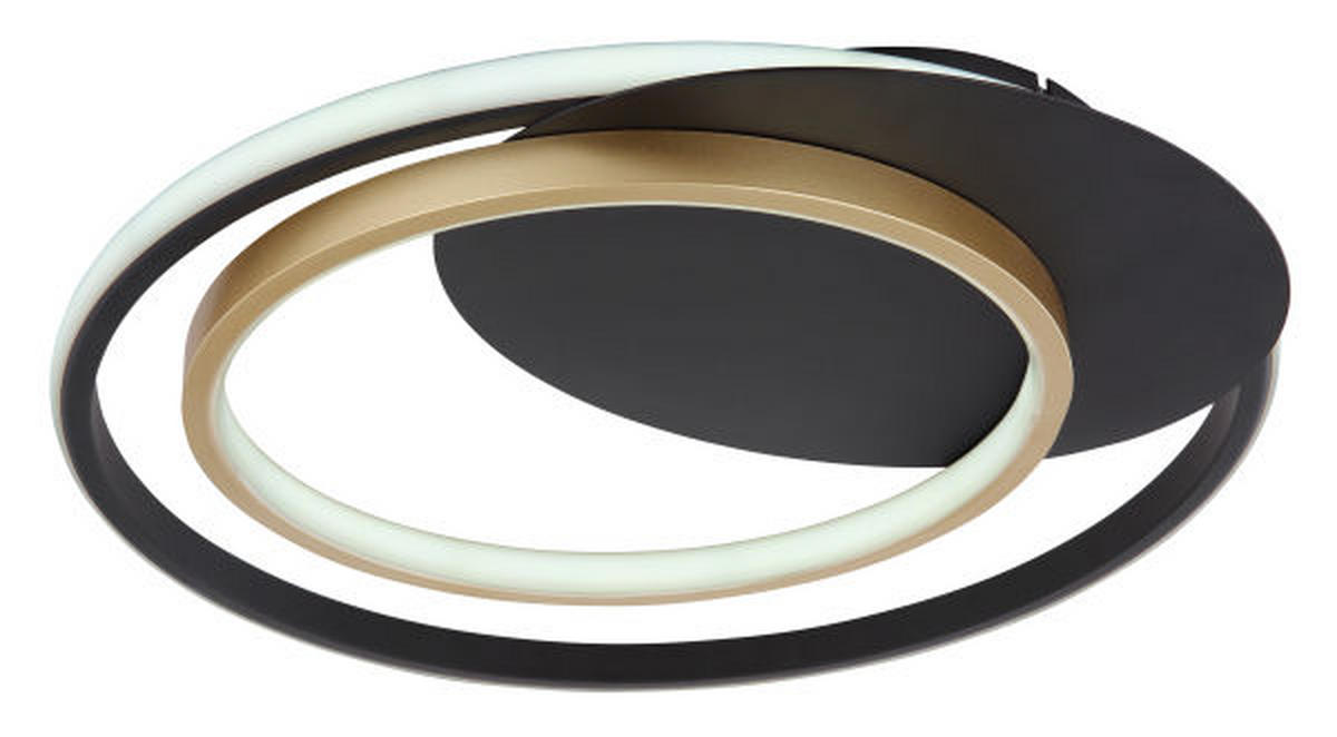 STROPNA LED-SVETILKA  RODAN //3000-6000 K/230 V/ - zlate barve/črna, Trend, kovina/umetna masa (48,5/46,5/6,1cm)