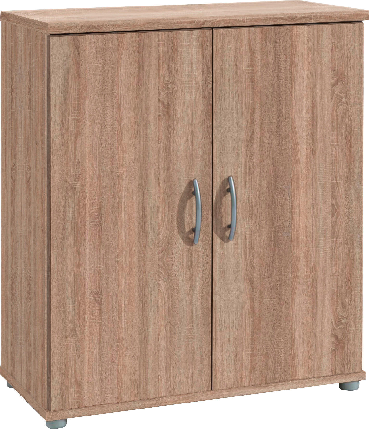 COMODĂ 60/70/30 cm  - argintiu/culoare lemn stejar, Konventionell, plastic/material pe bază de lemn (60/70/30cm) - Carryhome