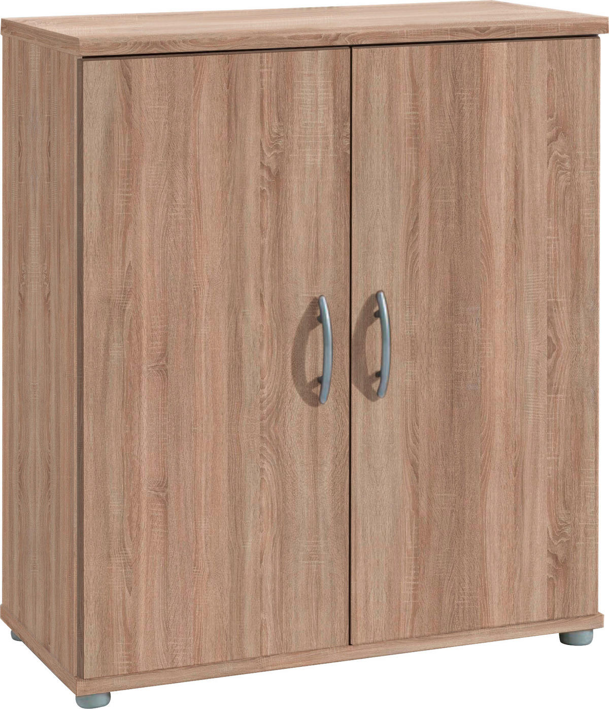 Comodă 60/70/30 cm  - argintiu/culoare lemn stejar, Konventionell, plastic/material pe bază de lemn (60/70/30cm) - Carryhome