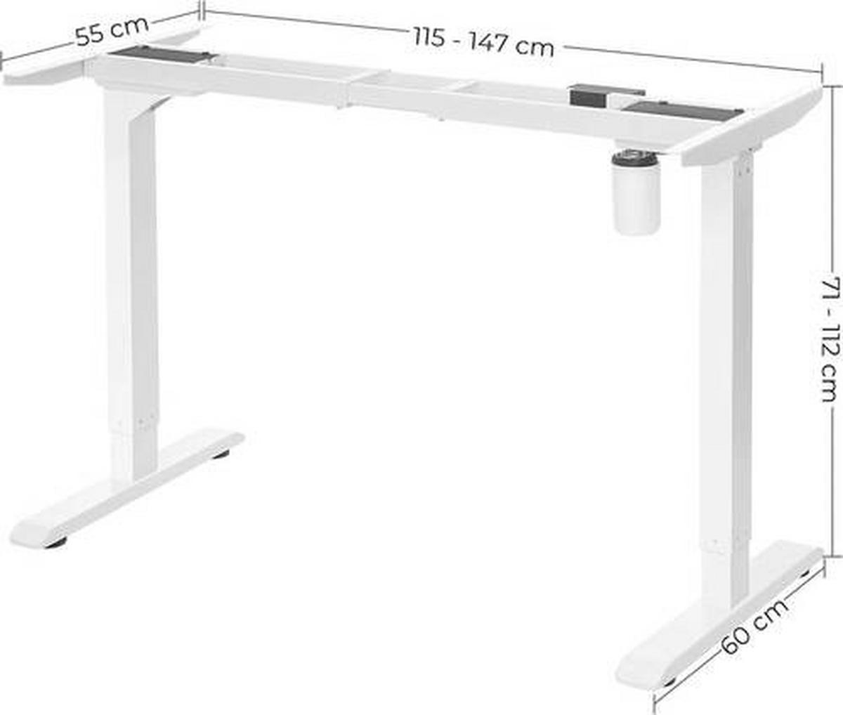 SCHREIBTISCHBEINE  in  - Weiß, Basics, Metall (115-147/71-112/60cm) - Boxxx