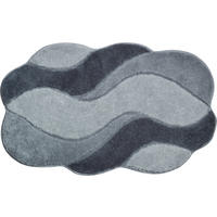 BADTEPPICH Carmen Schwarz, Grau 80/140 cm  - Schwarz/Grau, Basics, Kunststoff/Textil (80/140cm) - Grund