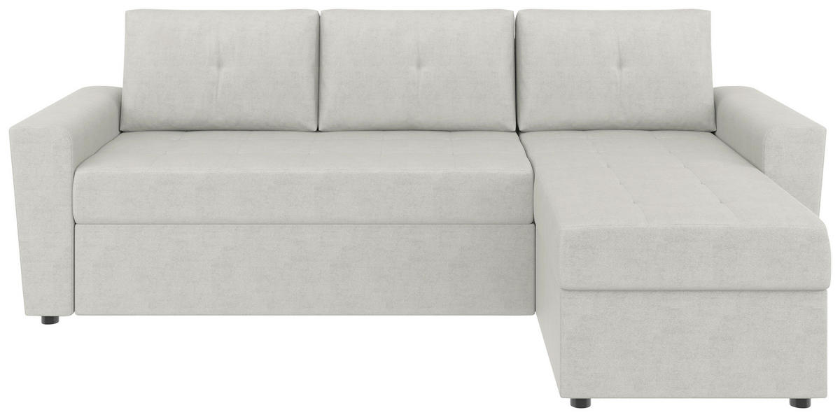 ECKSOFA TERMOLI in Jacquard Beige  231/155 cm  - Beige/Schwarz, Design, Kunststoff/Textil (231/155cm) - MID.YOU