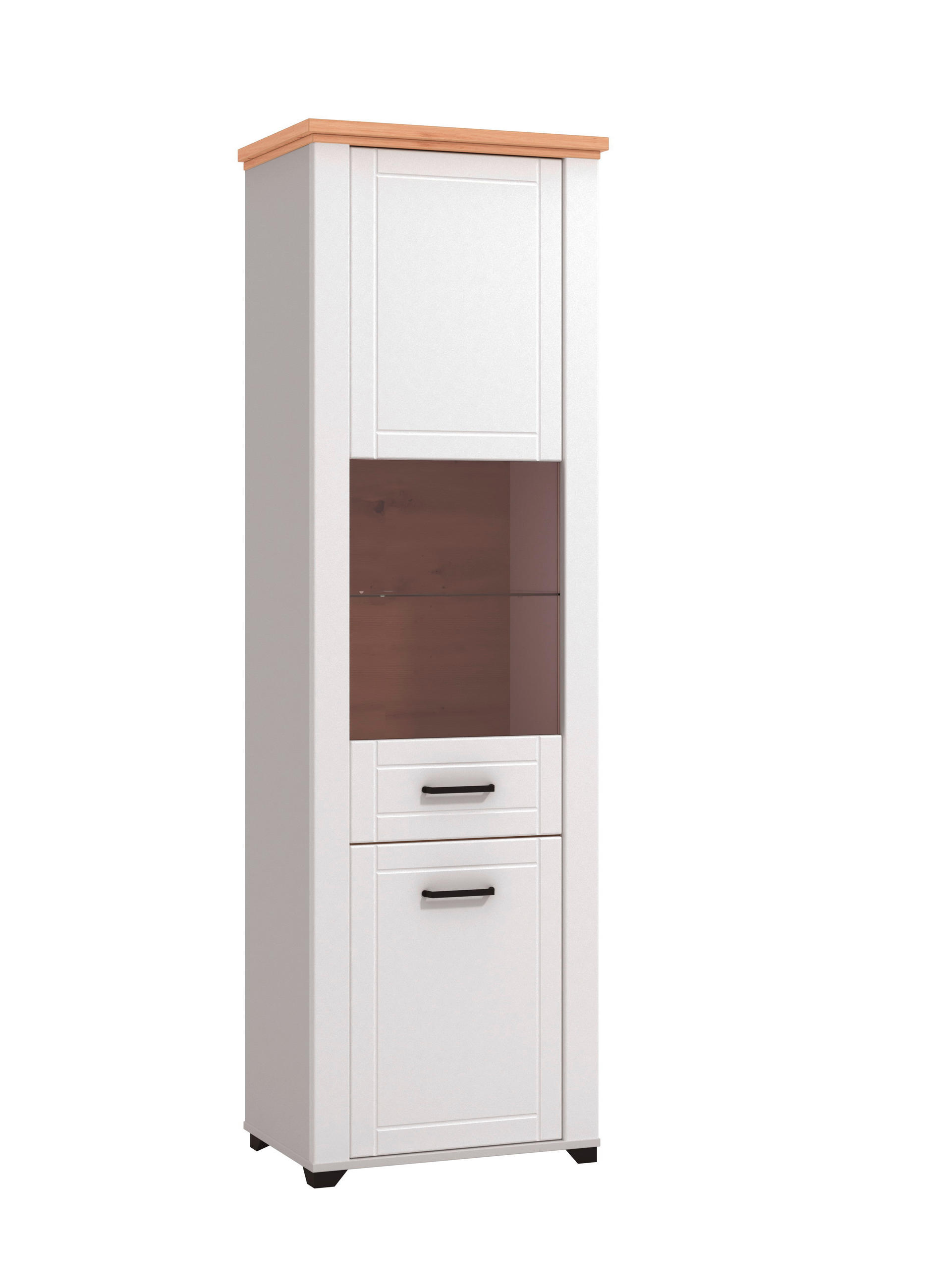 Landscape VITRÍNA, biela, dub artisan, 61/194/41 cm