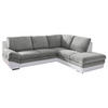 WOHNLANDSCHAFT in Weiss, Dunkelgrau  - Chromfarben/Weiss, Modern, Textil/Metall (264/221cm) - MID.YOU