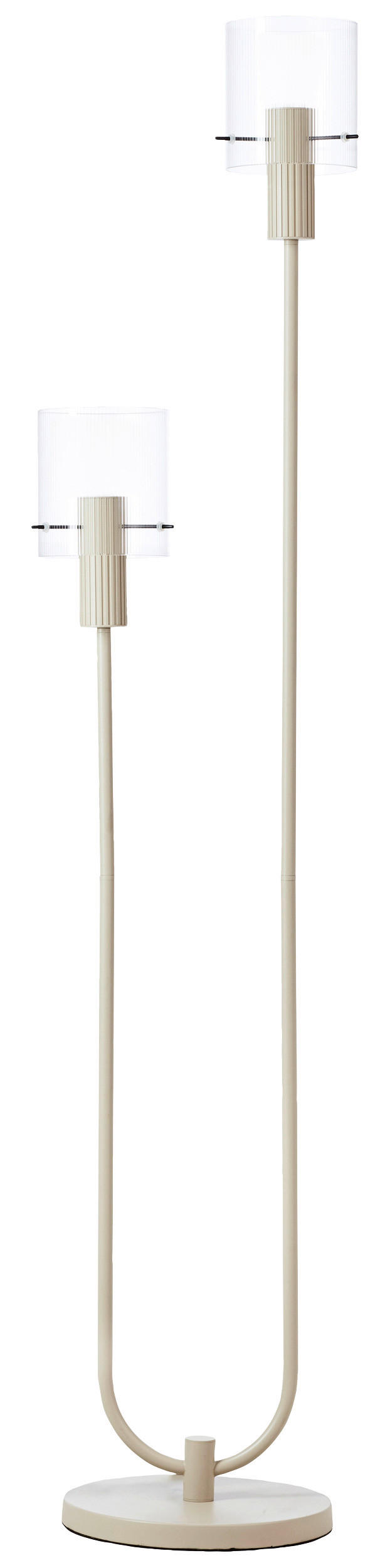 STEHLEUCHTE 28/152 cm    - Transparent/Beige, KONVENTIONELL, Glas/Metall (28/152cm) - Dieter Knoll