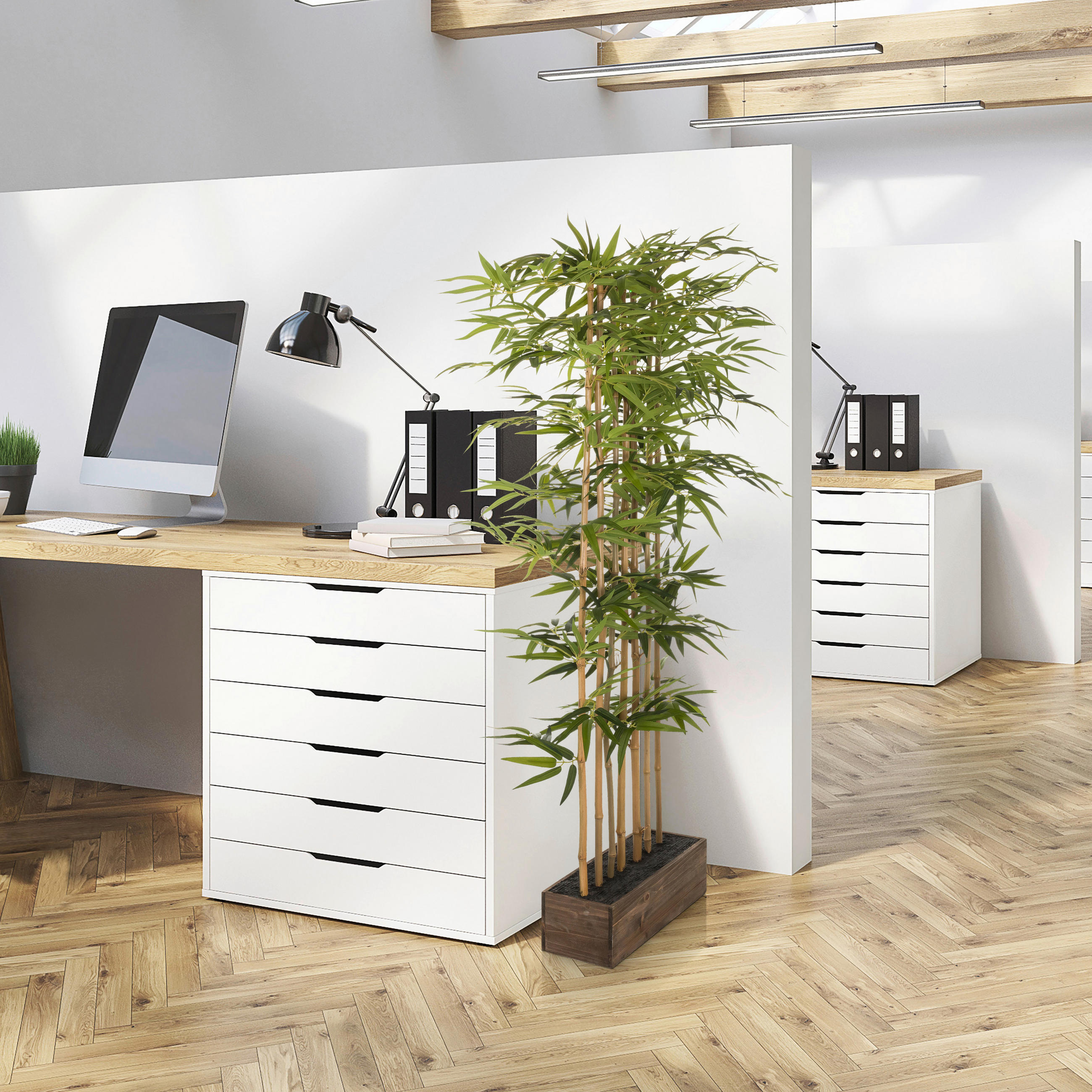 BAMBUS Bambus  - Dunkelbraun/Braun, Basics, Holzwerkstoff/Kunststoff (60/150/30cm) - MID.YOU