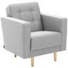 SESSEL Flachgewebe Hellgrau    - Eschefarben/Hellgrau, MODERN, Holz/Textil (75/81/83cm) - Max Winzer