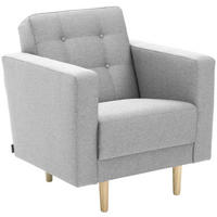 SESSEL Flachgewebe Hellgrau    - Eschefarben/Hellgrau, MODERN, Holz/Textil (75/81/83cm) - Max Winzer